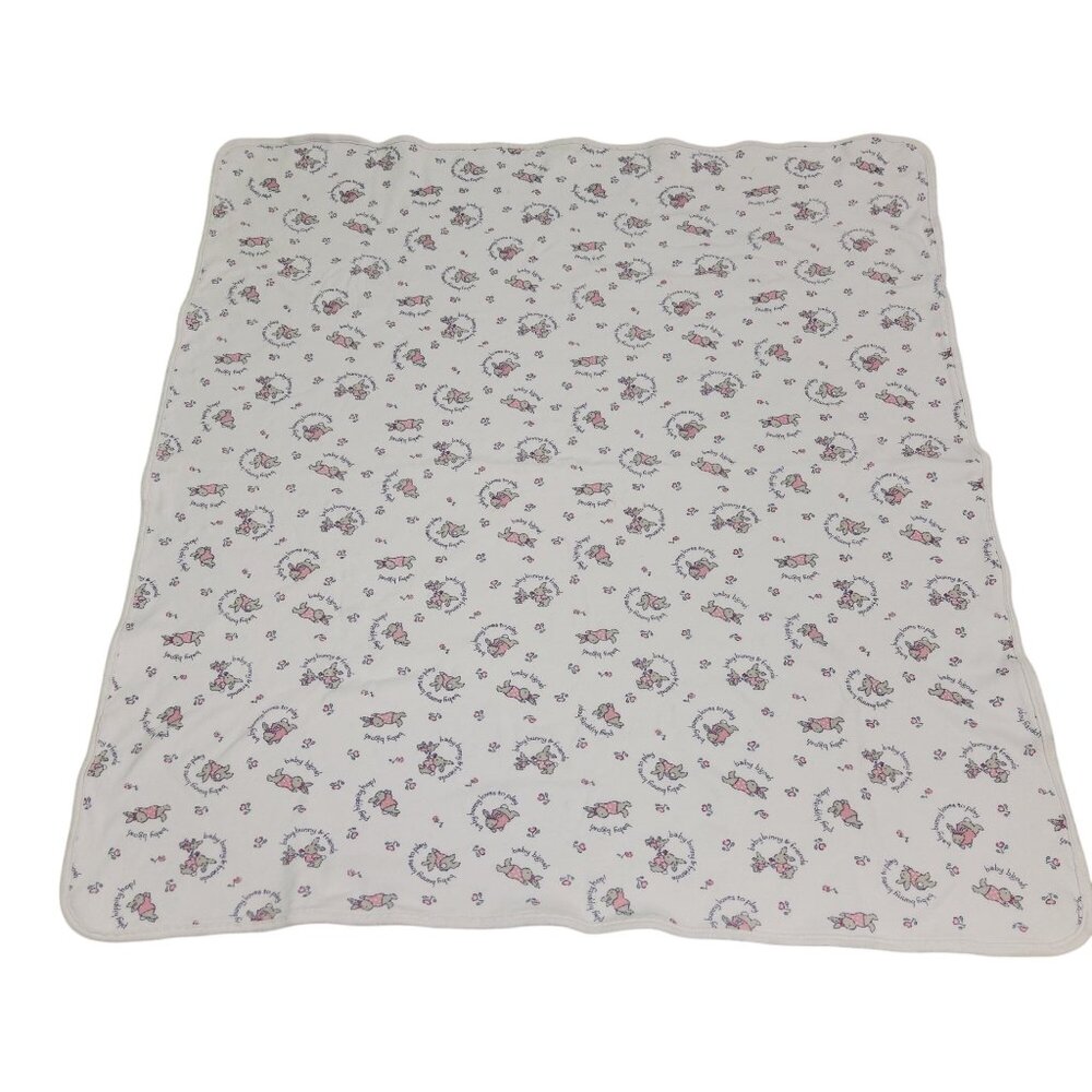 Baby BGosh Baby Blanket 100% Cotton Bunny Print One Size 4085